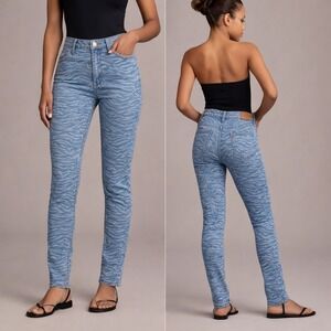 Levi's 720 High Rise Super Skinny Jeans Women 30x30 Zebra Camo Print Y2K